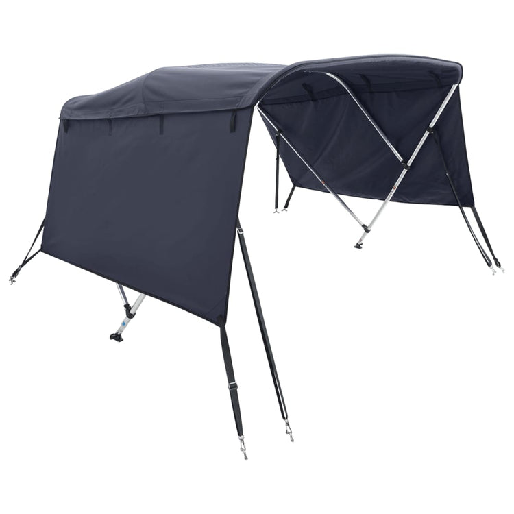 VidaXL toit bimini 3 arceaux avec parois latérales 183x(154-167)x137 cm