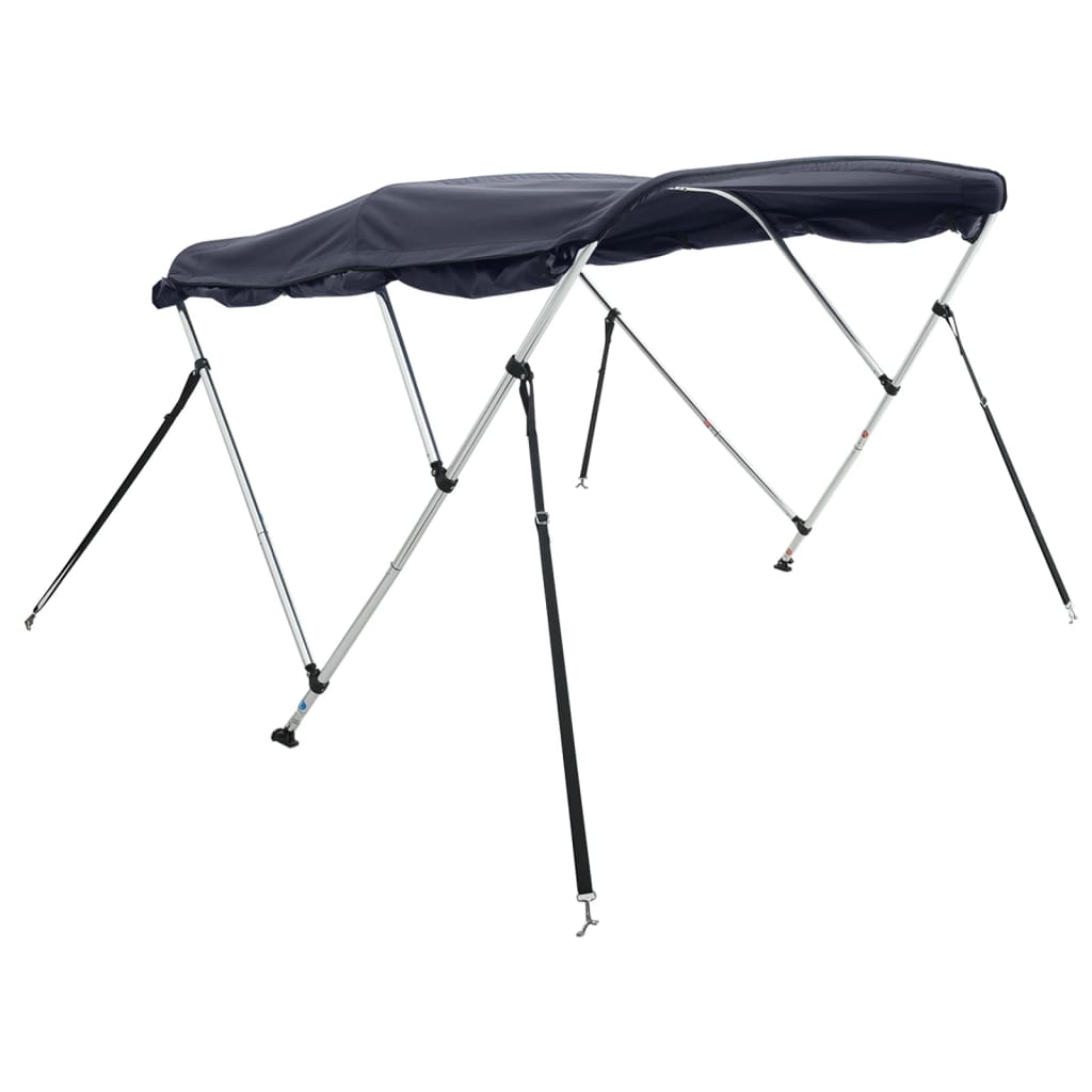 VidaXL toit bimini 3 arceaux avec parois latérales 183x(154-167)x137 cm