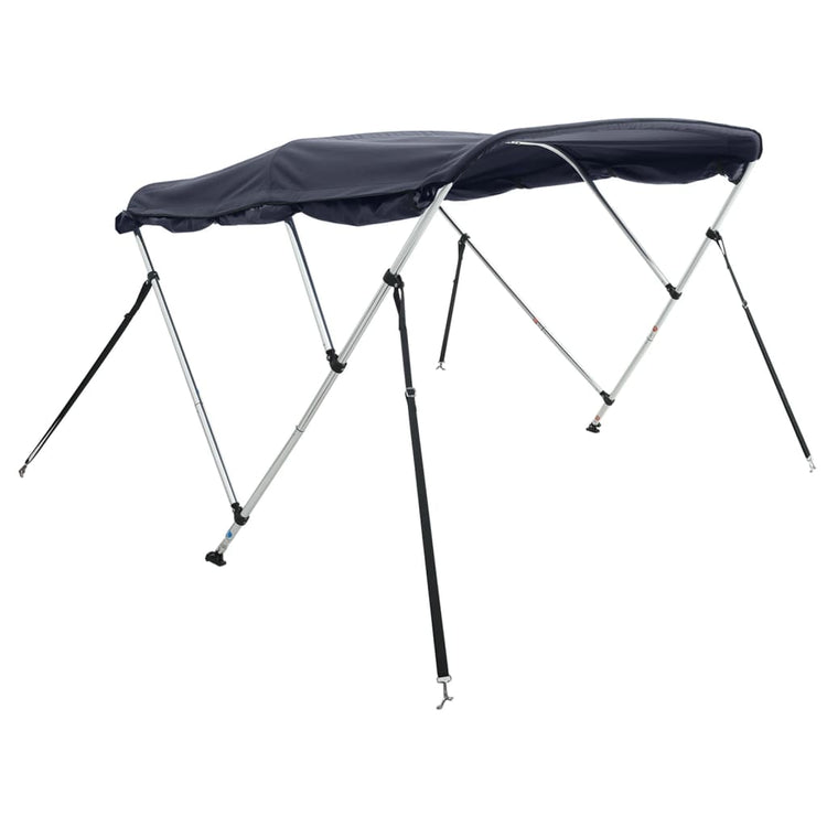 VidaXL toit bimini 3 arceaux avec parois latérales 183x(154-167)x137 cm