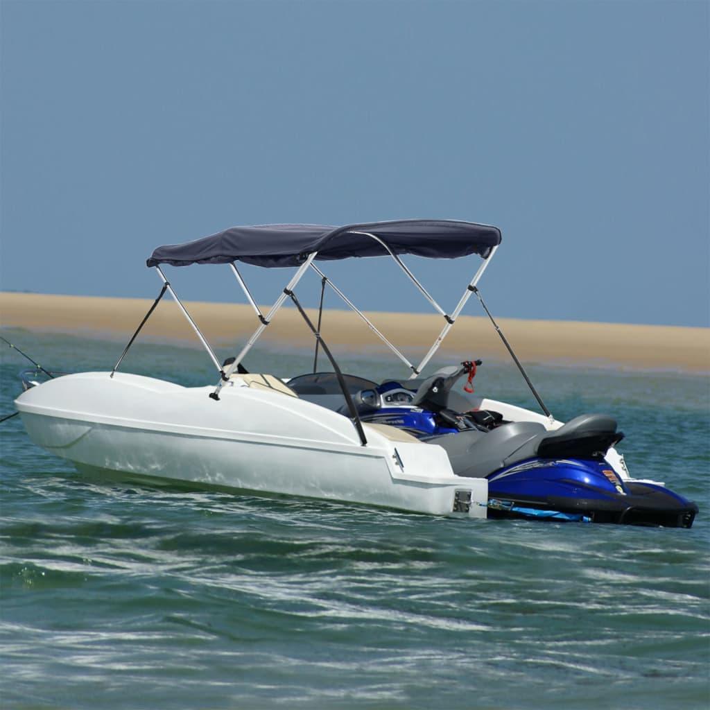 VidaXL toit bimini 3 arceaux avec parois latérales 183x(154-167)x137 cm