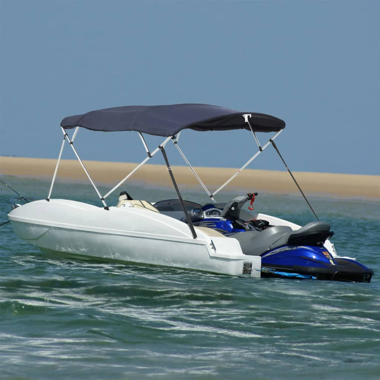 VidaXL toit bimini 4 arceaux avec parois latérales 243x(230-244)x137 cm