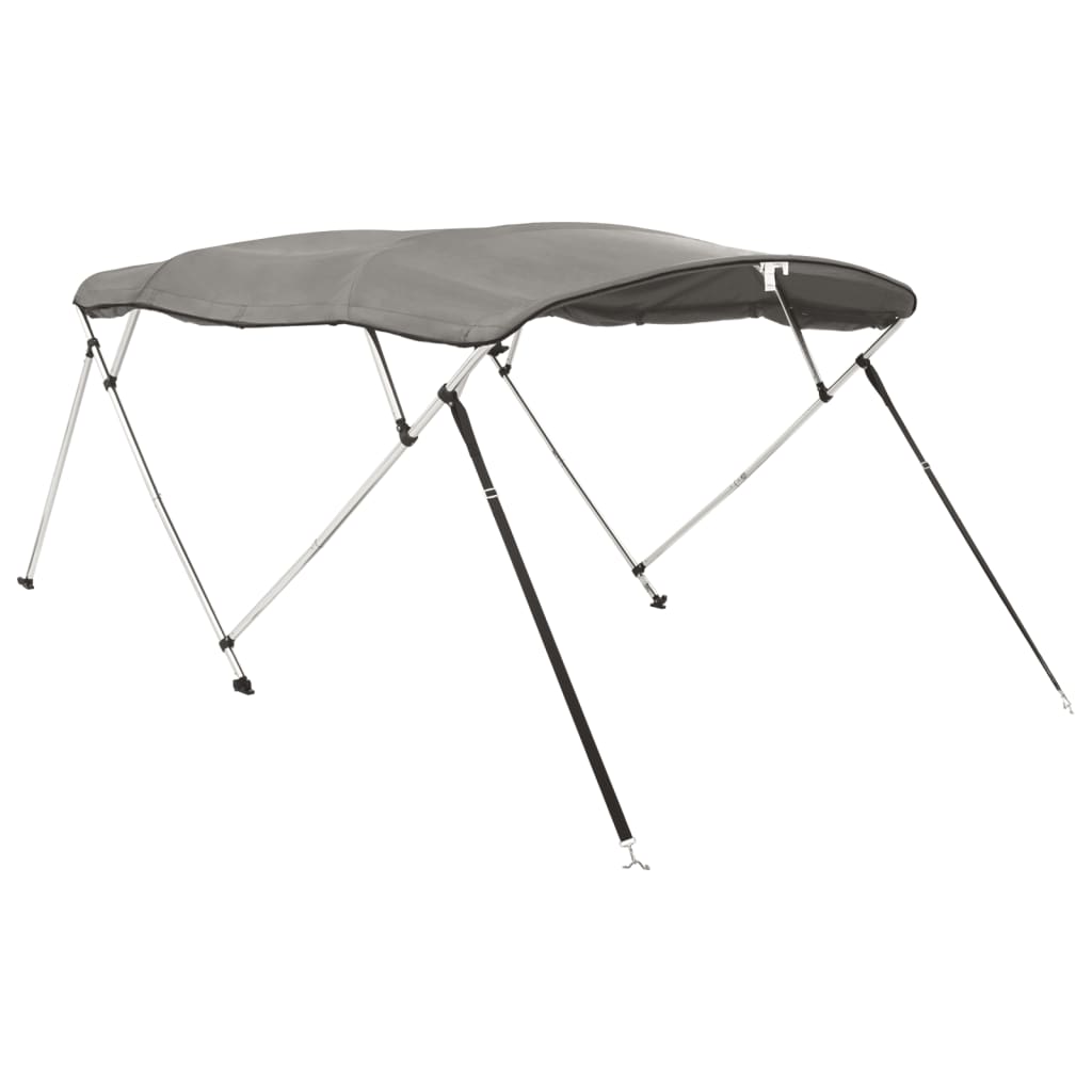 VidaXL toit bimini 4 arceaux avec parois latérales 243x(185-198)x137 cm