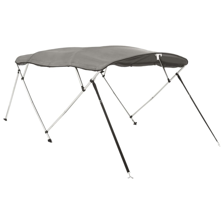 VidaXL toit bimini 4 arceaux avec parois latérales 243x(185-198)x137 cm