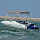 VidaXL toit bimini 4 arceaux avec parois latérales 243x(185-198)x137 cm
