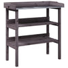 Table de la plante Vidaxl avec étagères 78x38x82,5 cm-bois gris