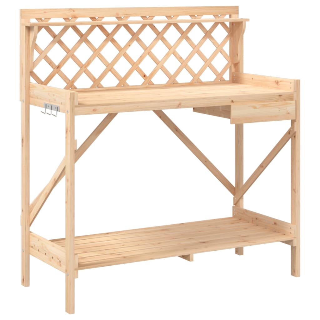 Table Vidaxl Botto avec Latwerk Solid Vurenhout