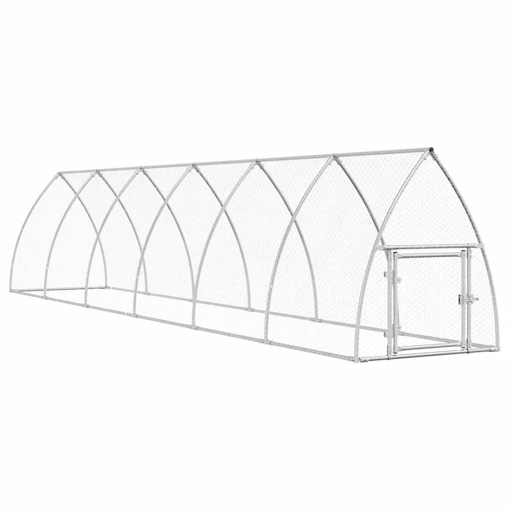 Vidaxl Poulet Coop 600x105x120 cm en acier galvanisé Colore