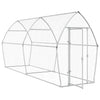Vidaxl Poulet Coop 400x105x182 cm Galvanisé en acier argent coloré