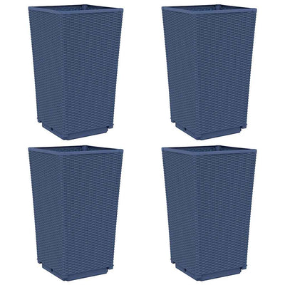 Vidaxl Planters 4 ST 32.5x32.5x57 cm Gray en polypropène