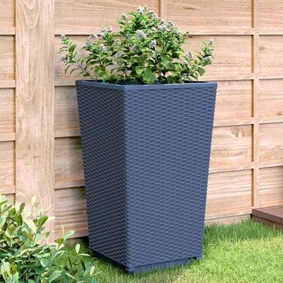 Vidaxl Planters 4 ST 32.5x32.5x57 cm Gray en polypropène