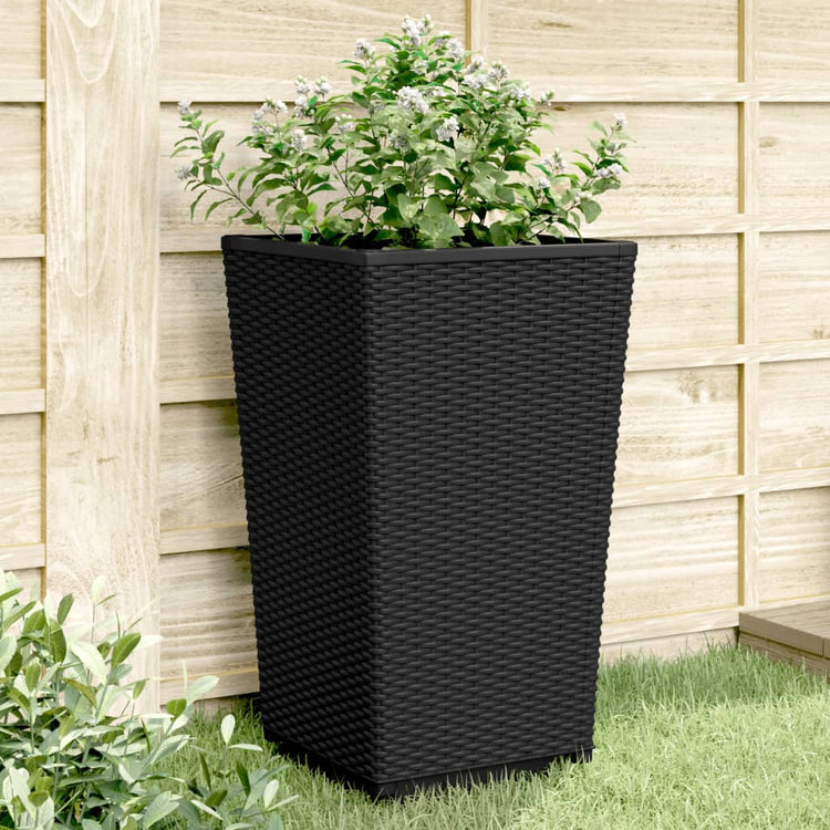 Vidaxl Planters 4 ST 32.5x32.5x57 cm Black en polypropène