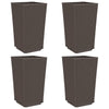 Planteurs Vidaxl 4 ST 32.5x32.5x57 cm Brown en polypropène