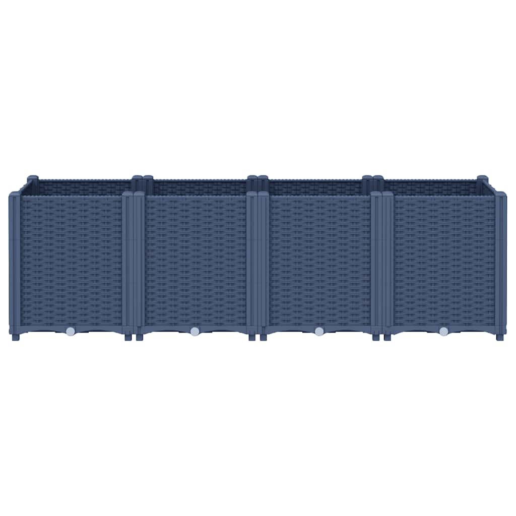 Boîte de planification Vidaxl 160x40x53 cm Gray en polypropène