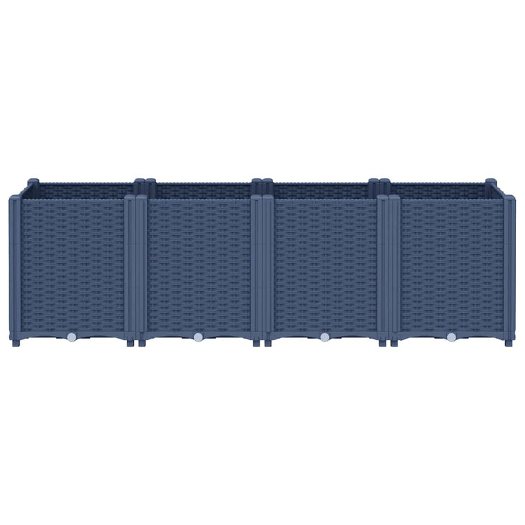 Boîte de planification Vidaxl 160x40x53 cm Gray en polypropène