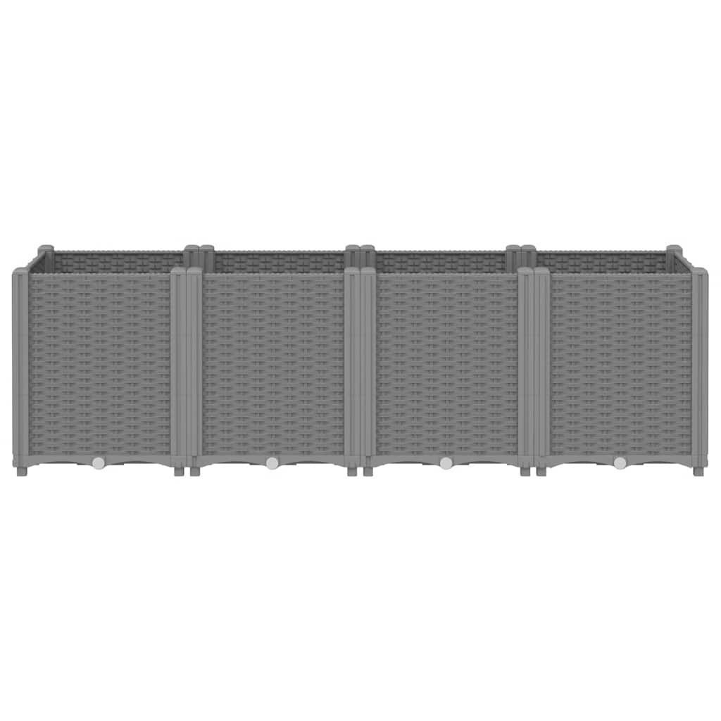 Boîte de planification Vidaxl 160x40x53 cm Gris clair en polypropène