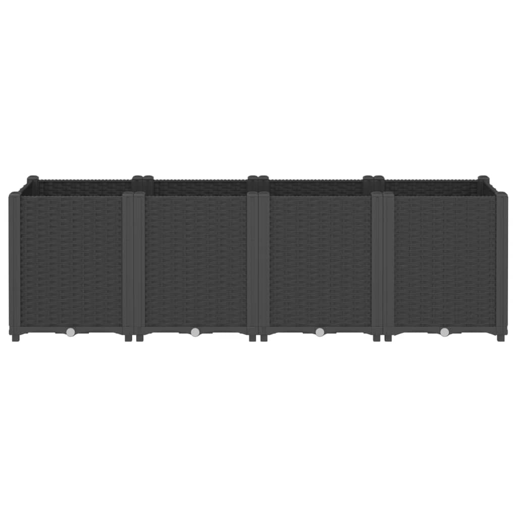 Boîte de planification Vidaxl 160x40x53 cm en polypropène noir