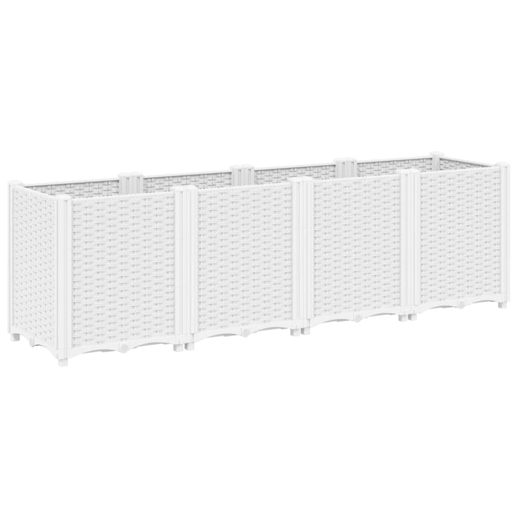 Boîte de planification Vidaxl 160x40x53 cm en polypropène blanc