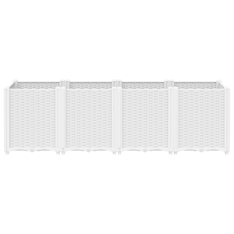 Boîte de planification Vidaxl 160x40x53 cm en polypropène blanc