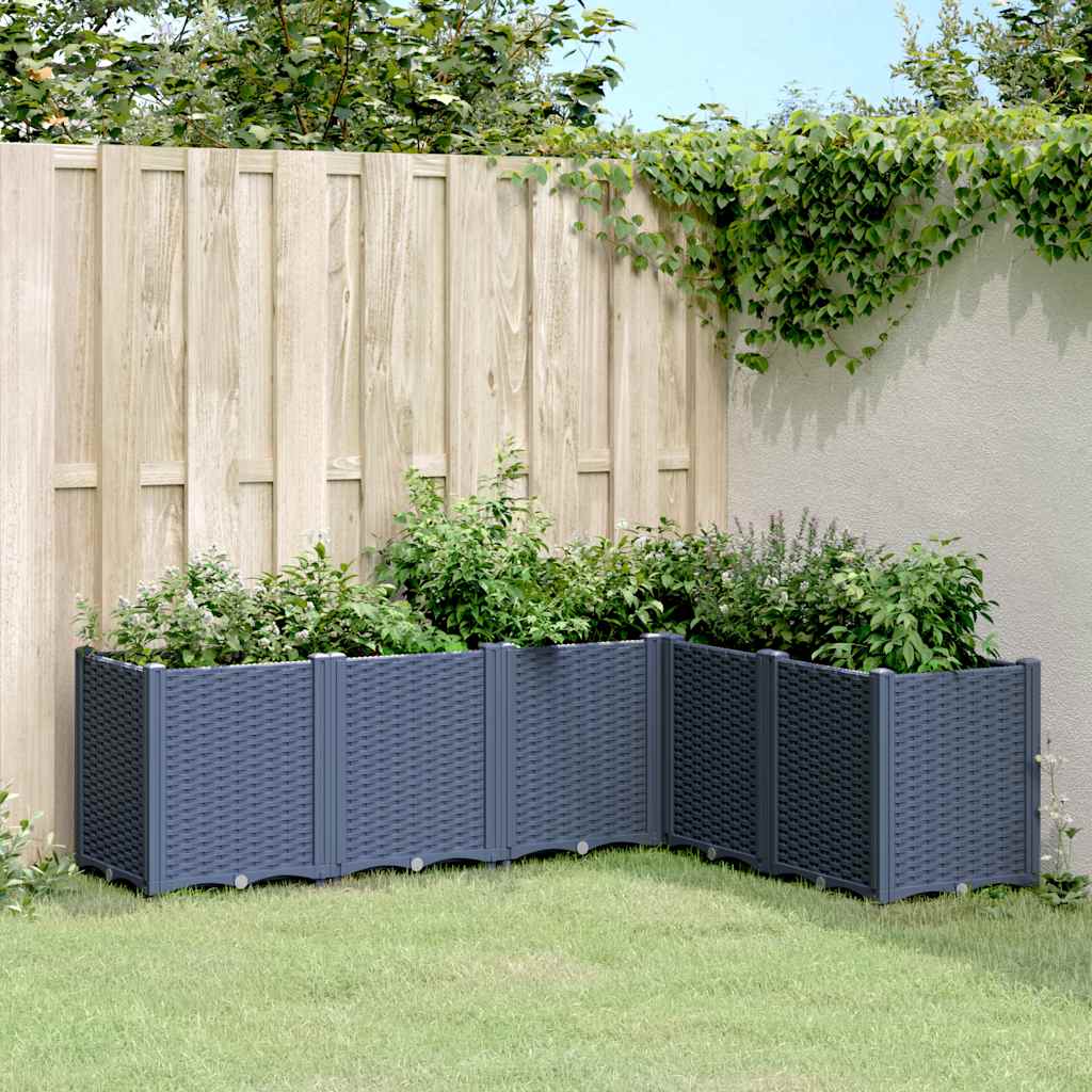 Boîte de planification Vidaxl 160x120x53 cm Gray en polypropène