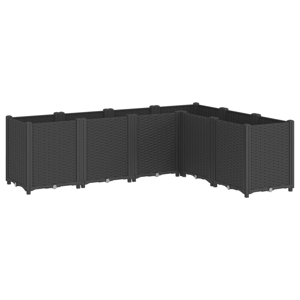 Vidaxx jardinière 160x120x53 cm polypropylène noir