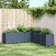 Boîte de planification Vidaxl 160x160x53 cm Gray en polypropène