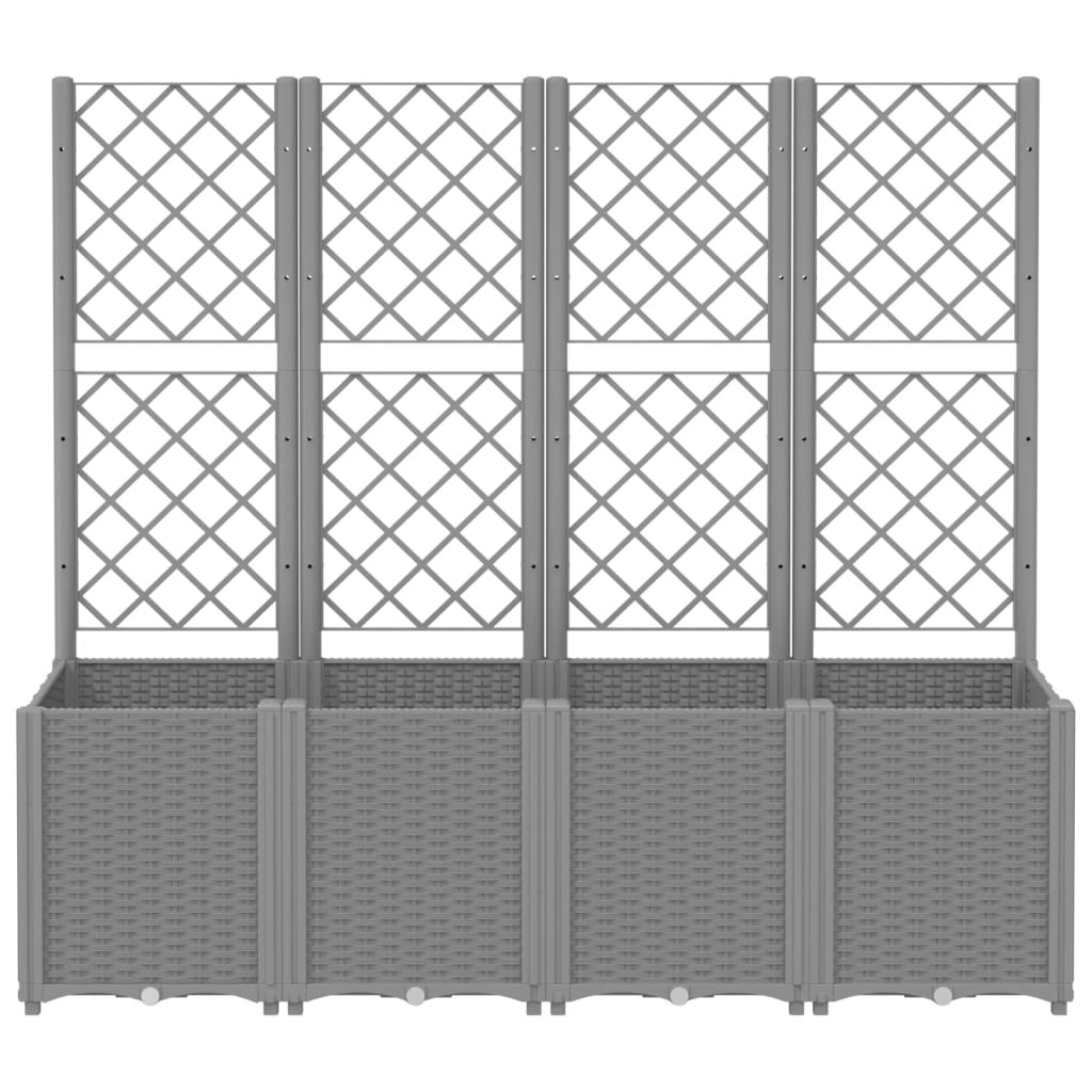 Vidaxl Plannet avec des lattes 160x40x140 cm en polypropène gris clair