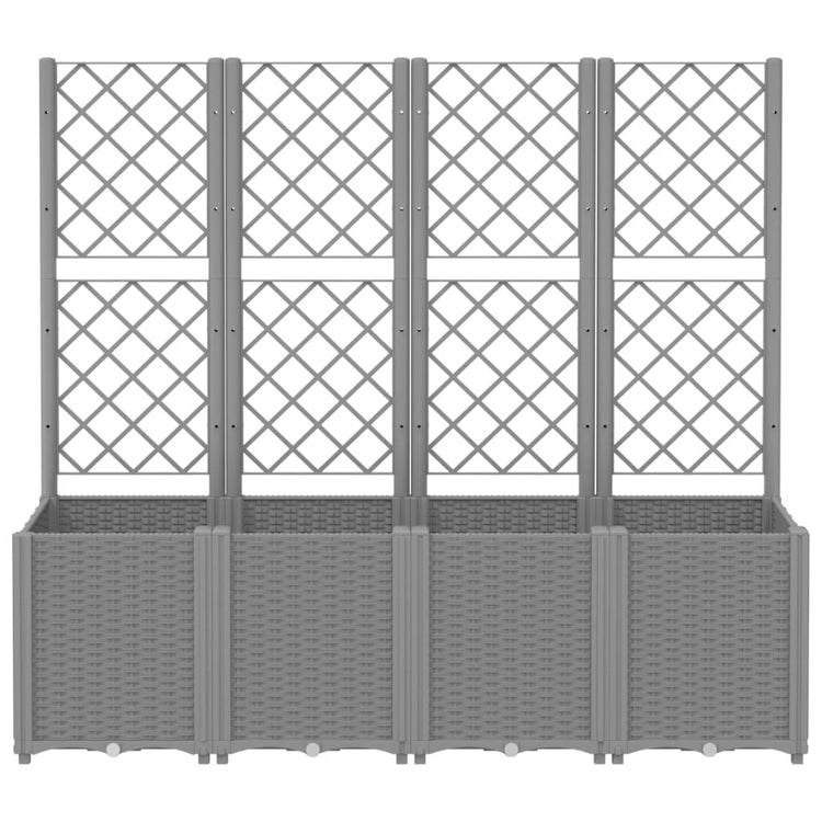 Vidaxl Plannet avec des lattes 160x40x140 cm en polypropène gris clair