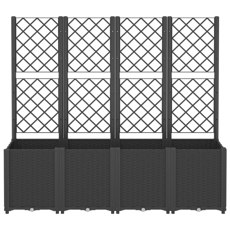 Boîte de planification Vidaxl avec slat 160x40x140 cm Black en polypropène
