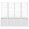 Planteur vidaxl avec slat 160x40x140 cm en polypropène blanc
