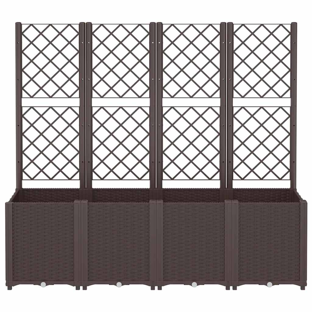 Vidaxl Plannet avec Slats 160x40x140 cm Brown en polypropène