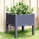Boîte de planification Vidaxl avec des jambes 40x40x42 cm Gray en polypropène