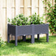 Boîte de planification Vidaxl avec des jambes 80x40x42 cm Gray en polypropène