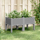 Boîte de planification Vidaxl avec jambes 80x40x42 cm en polypropène gris clair