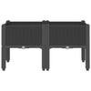 Boîte de planification Vidaxl avec des jambes 80x40x42 cm en polypropène noir