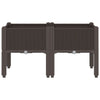 Boîte de planification Vidaxl avec des jambes 80x40x42 cm en polypropène brun