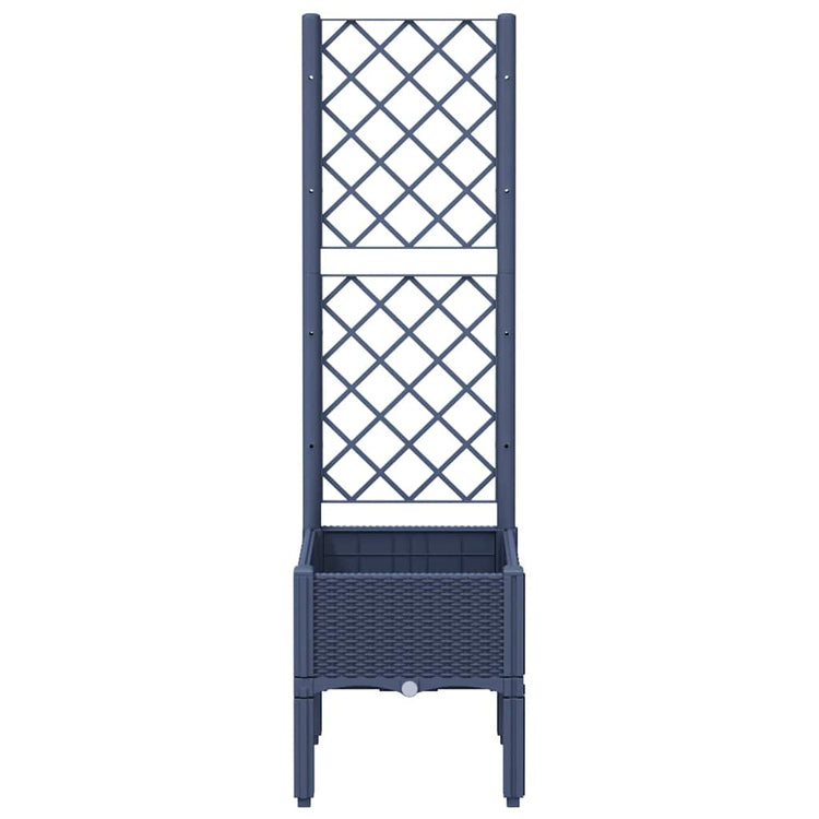 Vidaxl Planning Boîte avec scolarisé 40x40x142 cm Gray en polypropène