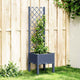 Vidaxl Planning Boîte avec scolarisé 40x40x142 cm Gray en polypropène