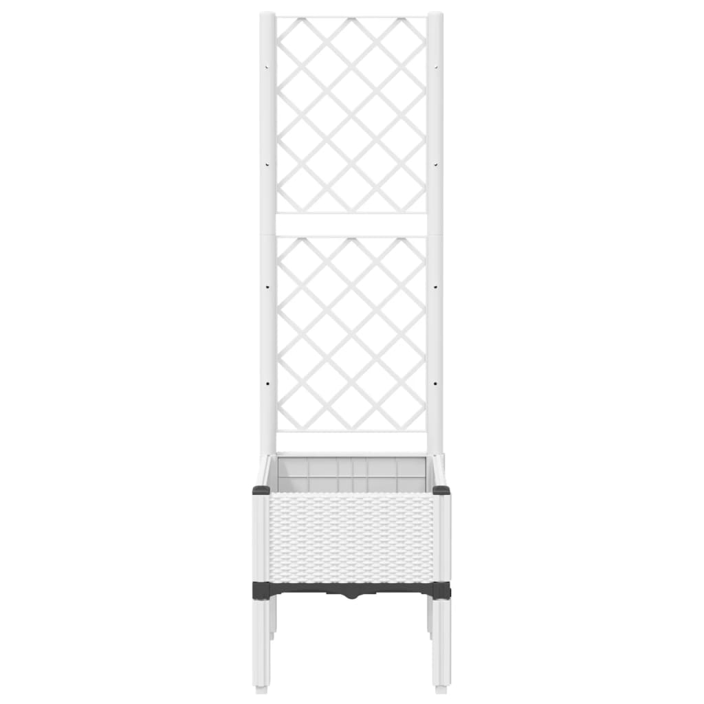 Vidaxl Plannet avec scolarisé 40x40x142 cm en polypropène blanc