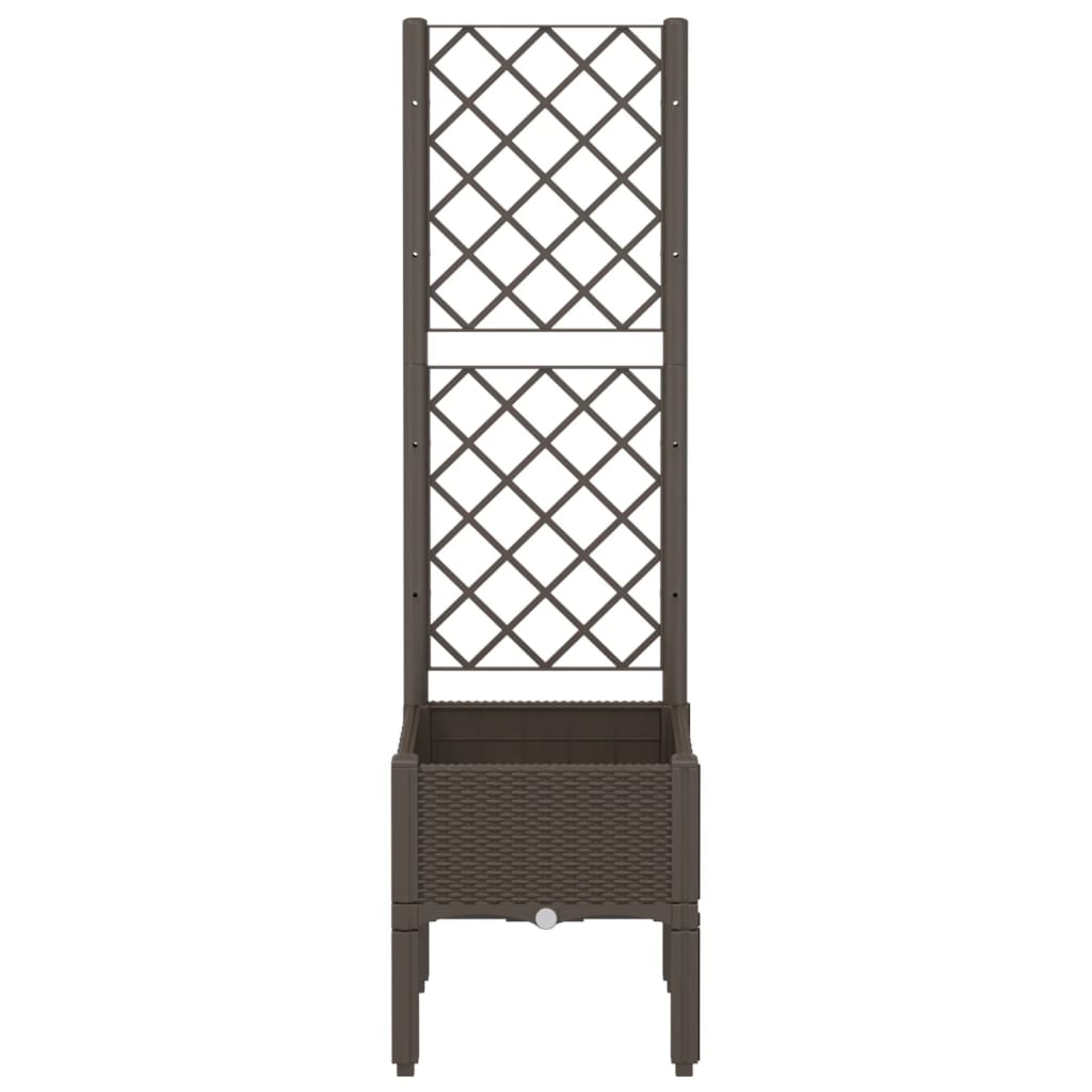 Vidaxl Planning Boîte avec scolarisé 40x40x142 cm Brown en polypropène