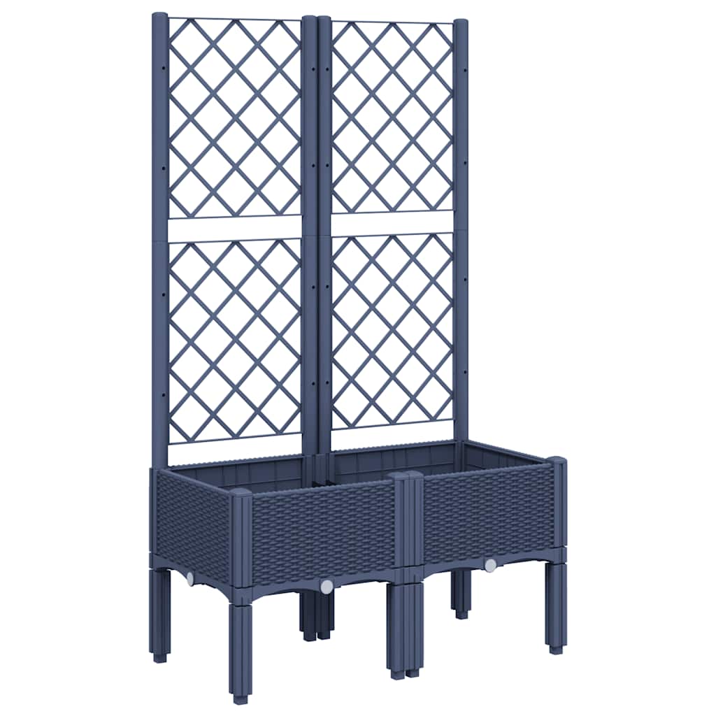 Vidaxl Plannet avec Slat 80x40x142 cm Gray en polypropène