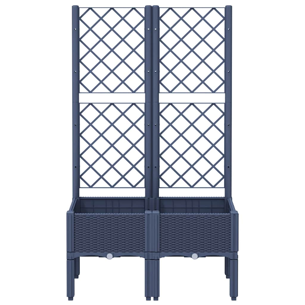 Vidaxl Plannet avec Slat 80x40x142 cm Gray en polypropène