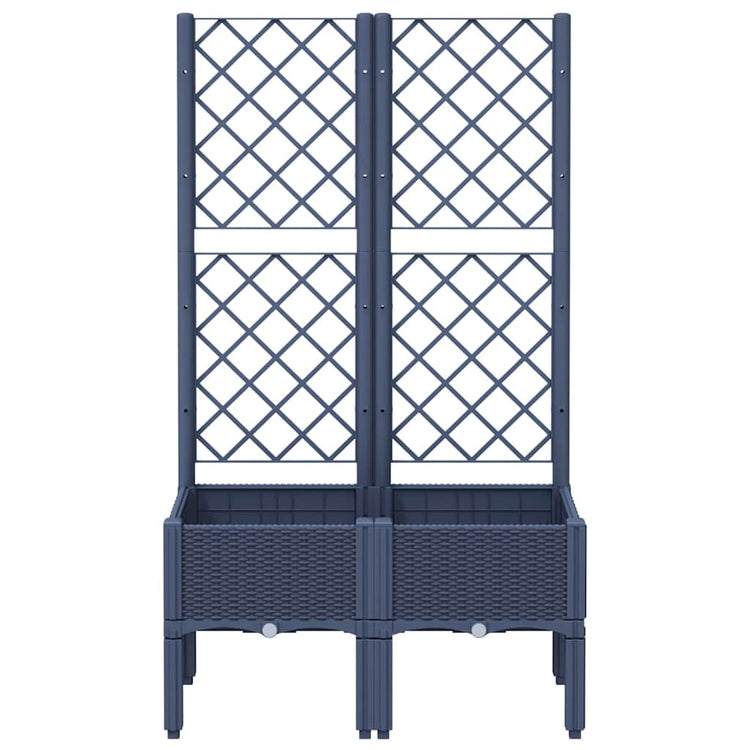 Vidaxl Plannet avec Slat 80x40x142 cm Gray en polypropène
