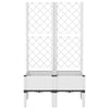Vidaxl Plannet avec latwerk 80x40x142 cm en polypropène blanc