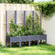 Vidaxl Plannet avec Slats 160x40x142 cm Gray en polypropène