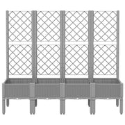 Vidaxl Plannet avec Slats 160x40x142 cm Gris clair en polypropène - afbeelding 3
