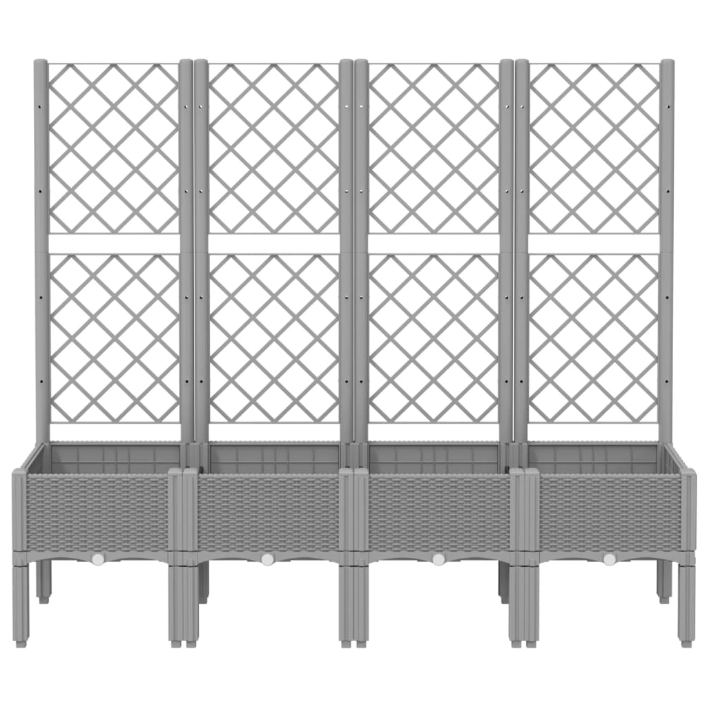 Vidaxl Plannet avec Slats 160x40x142 cm Gris clair en polypropène
