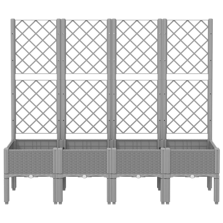 Vidaxl Plannet avec Slats 160x40x142 cm Gris clair en polypropène