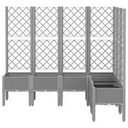 Planteur Vidaxl avec talons 160x120x142 cm en polypropène gris clair - afbeelding 3