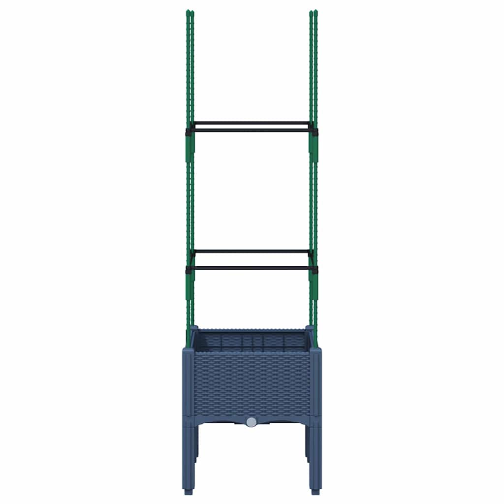 Planteur Vidaxl avec scolarisé 40x40x142.5 cm Gray en polypropène