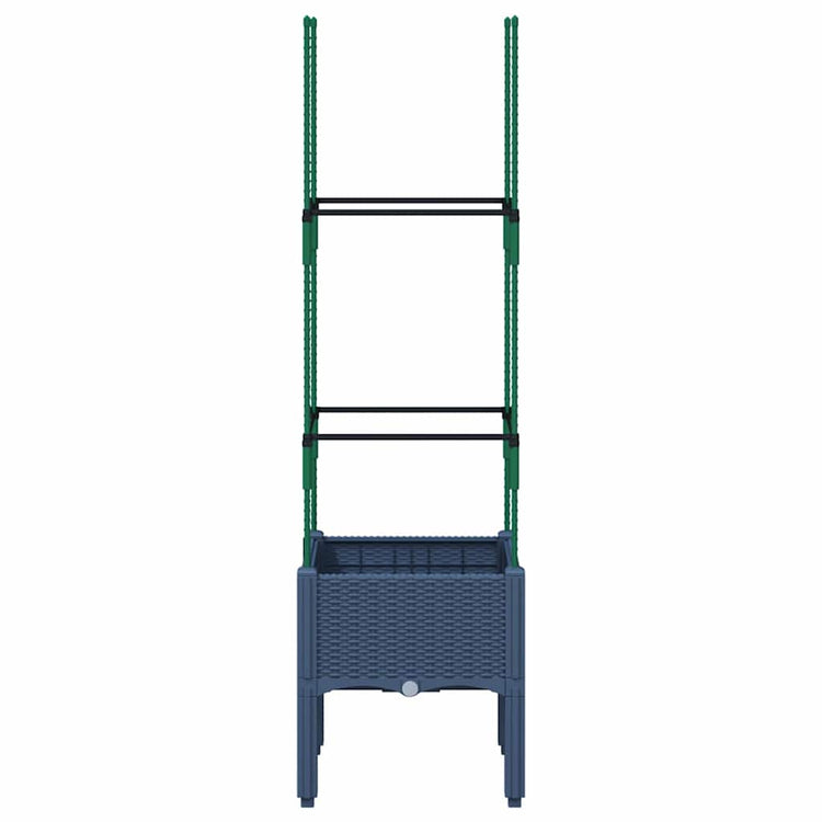 Planteur Vidaxl avec scolarisé 40x40x142.5 cm Gray en polypropène